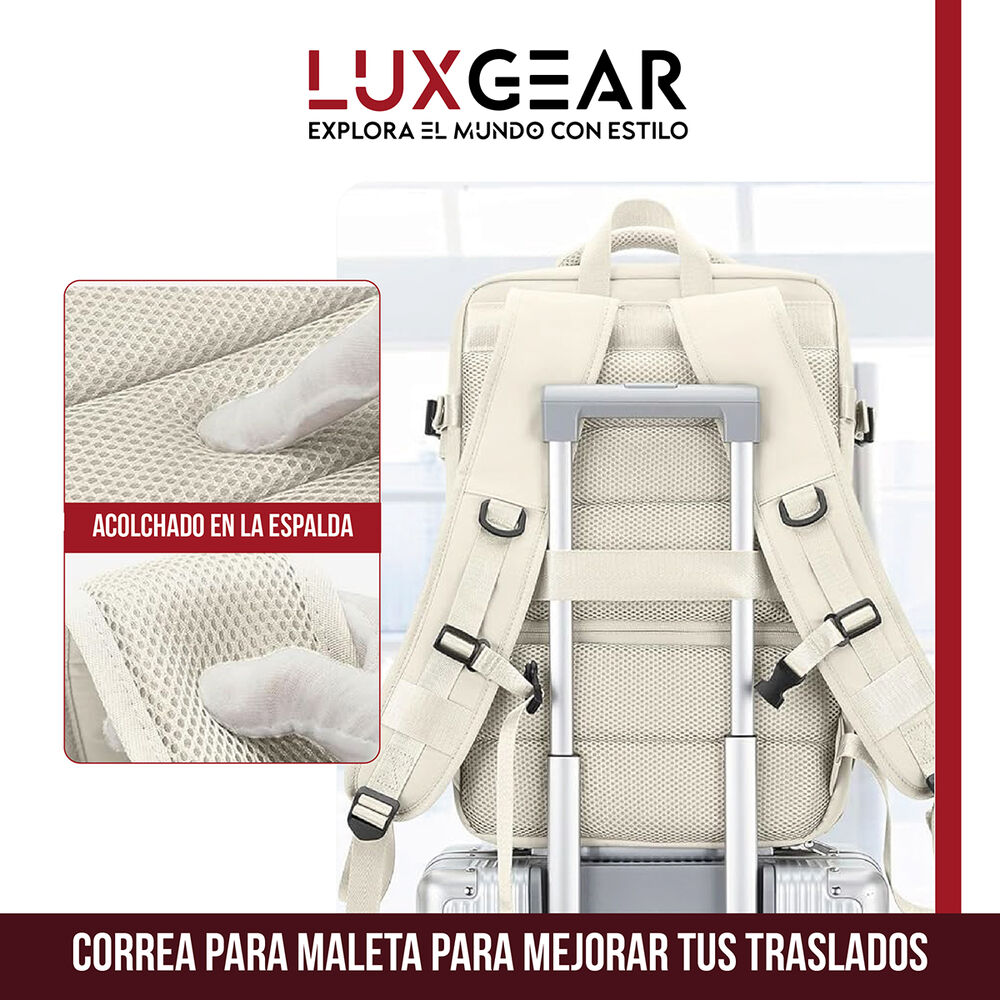 Mochila De Viaje Expansible Luxgear Nomadlifev2 Impermeable - Negro image number 6.0