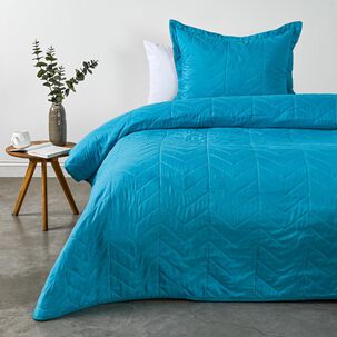Quilt American Family Turquesa  / 1.5 Plazas