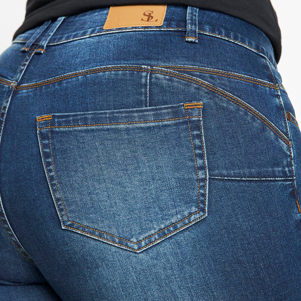 Jeans Jogger Talla Grande Tiro Medio Skinny Mujer Sexy Large image number 4.0