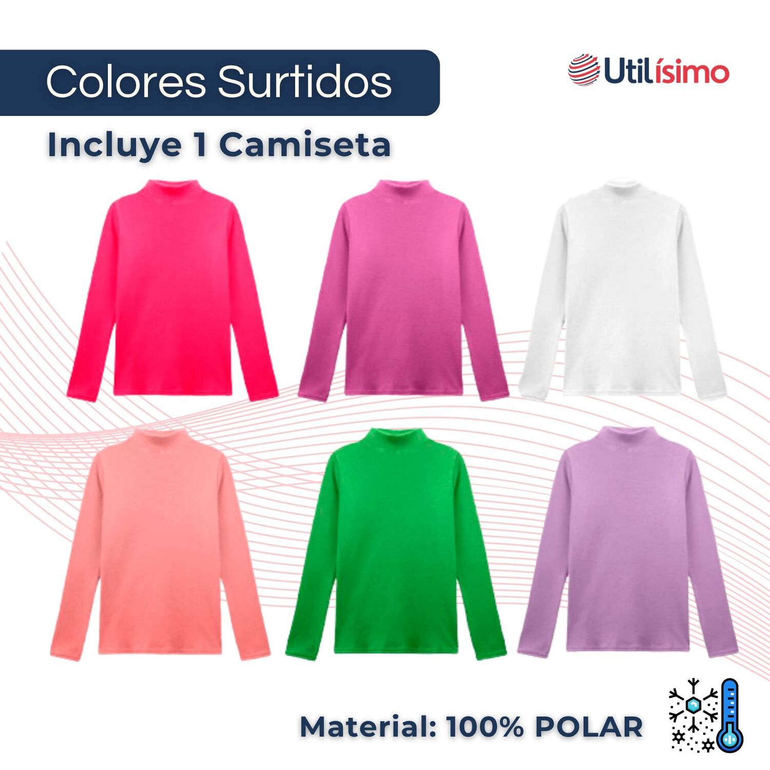 Camiseta Polera Polar Cuello Alto Ni&ntilde;a Primera Capa image number 1.0