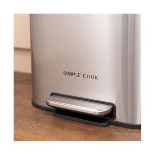 Basurero 30l Con Pedal Mate Y Anti Huellas Simple Cook