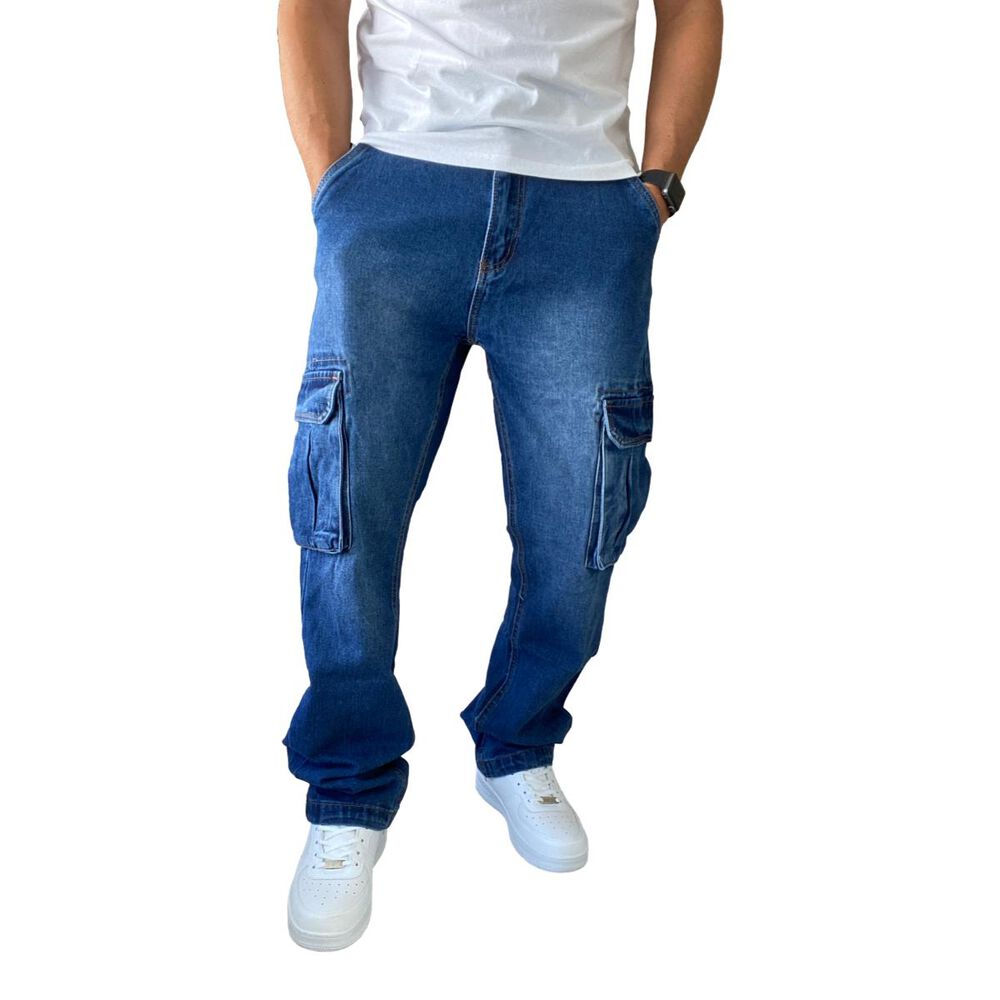 Jeans Diábolo Cargo Relaxed Fit Hombre image number 8.0