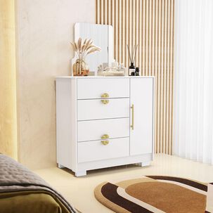 C&oacute;moda Vekkahome Bella / 1 Puerta / 4 Cajones