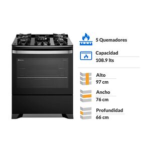 Cocina A Gas Electrolux F5epb 5 Quemadores