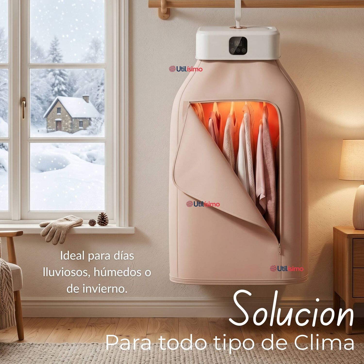 Secadora Ropa Port&aacute;til Compacto El&eacute;ctrico Bajo Consumo 900w - 1000w image number 9.0