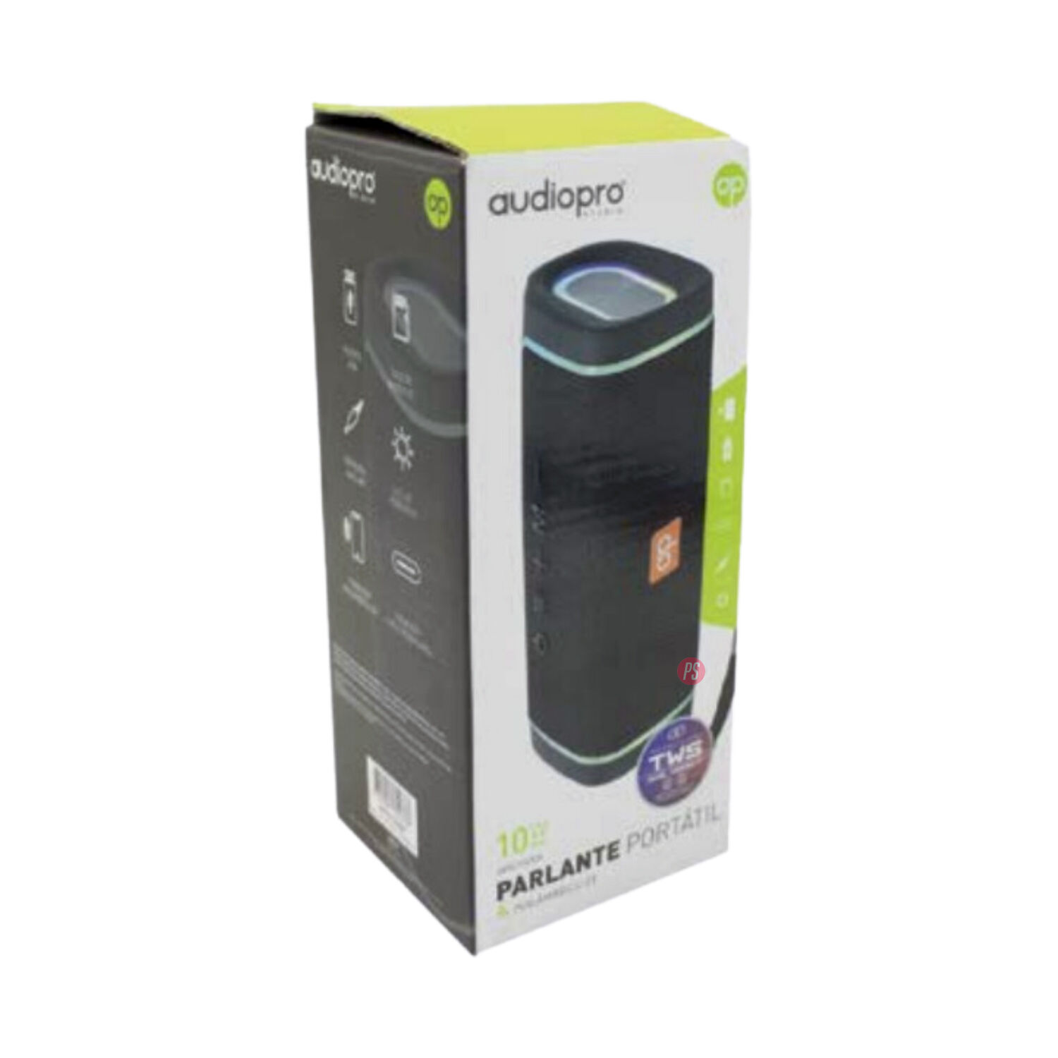 Parlante Bluetooth Tws Con Iluminaci&oacute;n 10w Color Negro - Ps image number 1.0