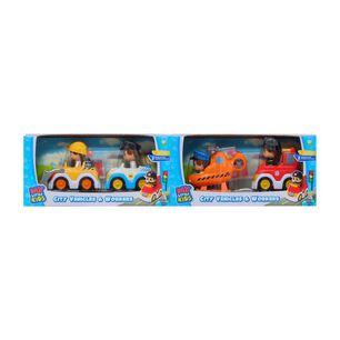Set De 2 Veh&iacute;culos Urbanos Peque&ntilde;os Y 2 Figuras (2 Surtidos) Happyline