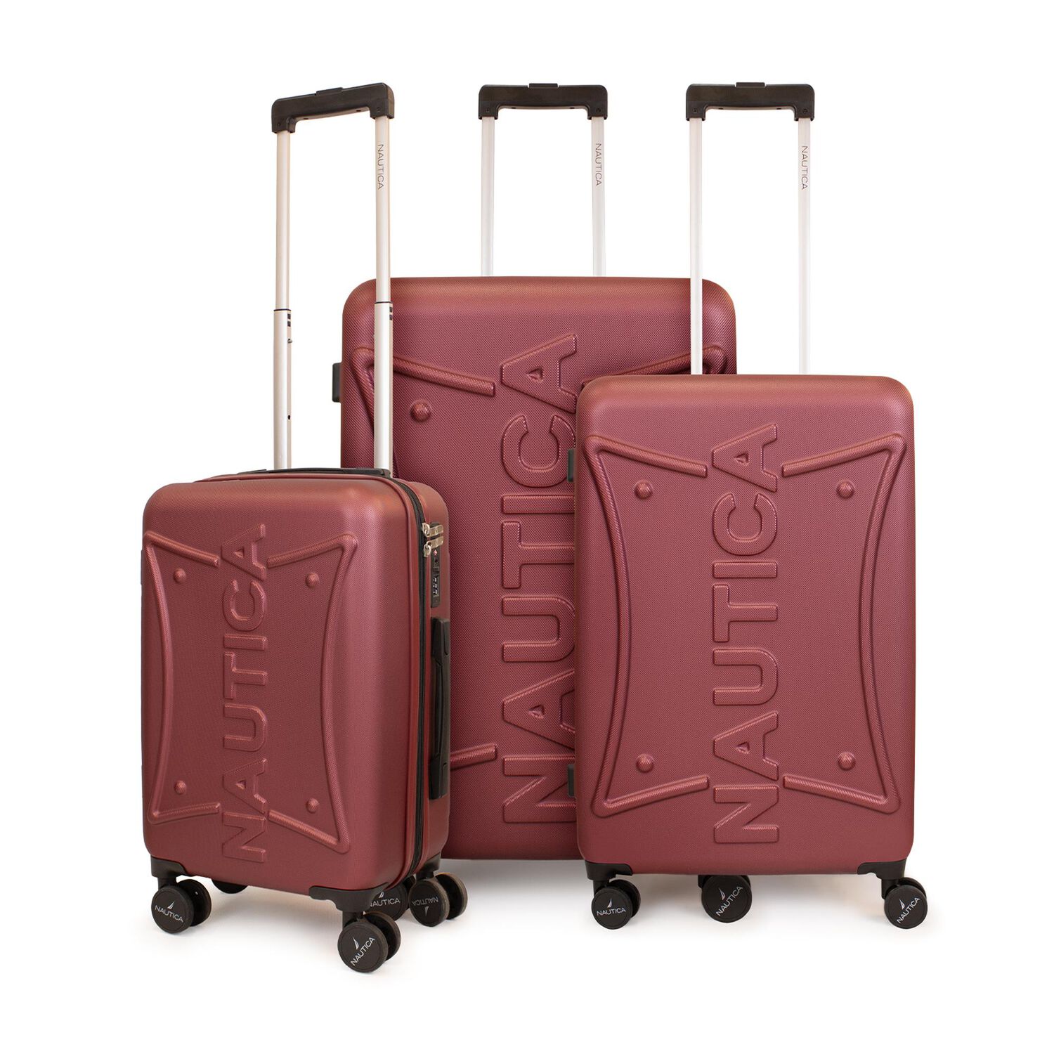 Set 3 Maletas Nautica Crown S+m+l Cabina 10k Mediana 20k Grande 23k Burdeo image number 0.0