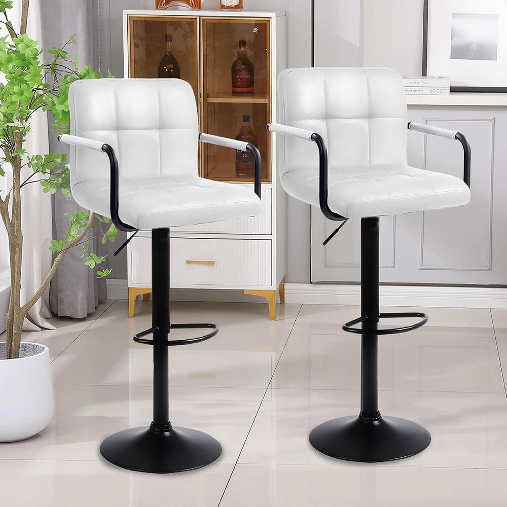 Silla De Bar Piso Taburete Homely Noir Comfort 61-81cm Blanco image number 4.0