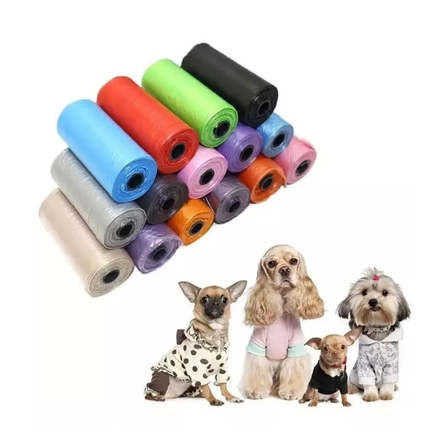 Pack 4 Bolsas Para Desechos Fecas Perros Mascotas Colores image number 1.0