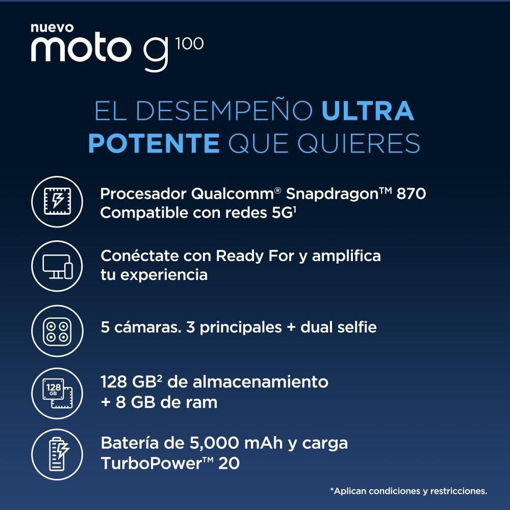 Smartphone Motorola G100 Verde Boreal / 128 Gb / Liberado image number 2.0