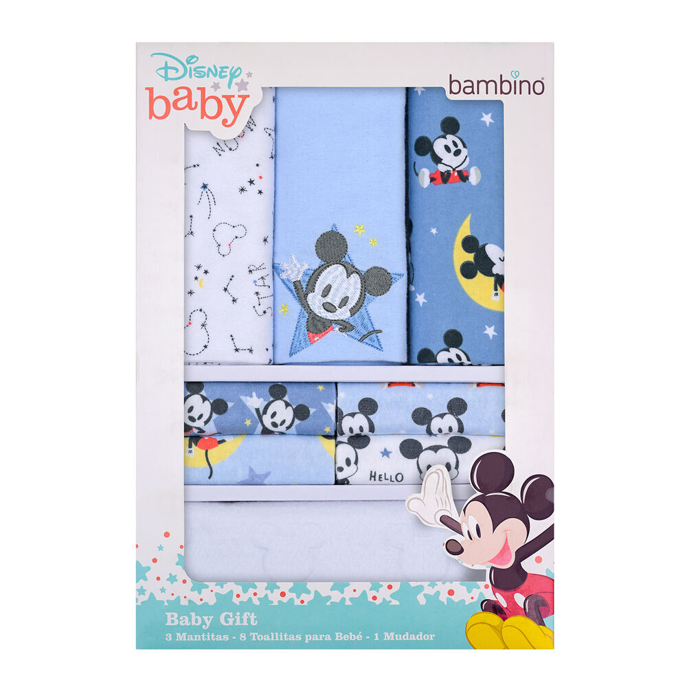 Set 12 Piezas Baby Gift Bambino Mickey Moon And Stars Azul image number 1.0