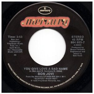 Bon Jovi - You Give Love A Bad Name | 7" Single Usado