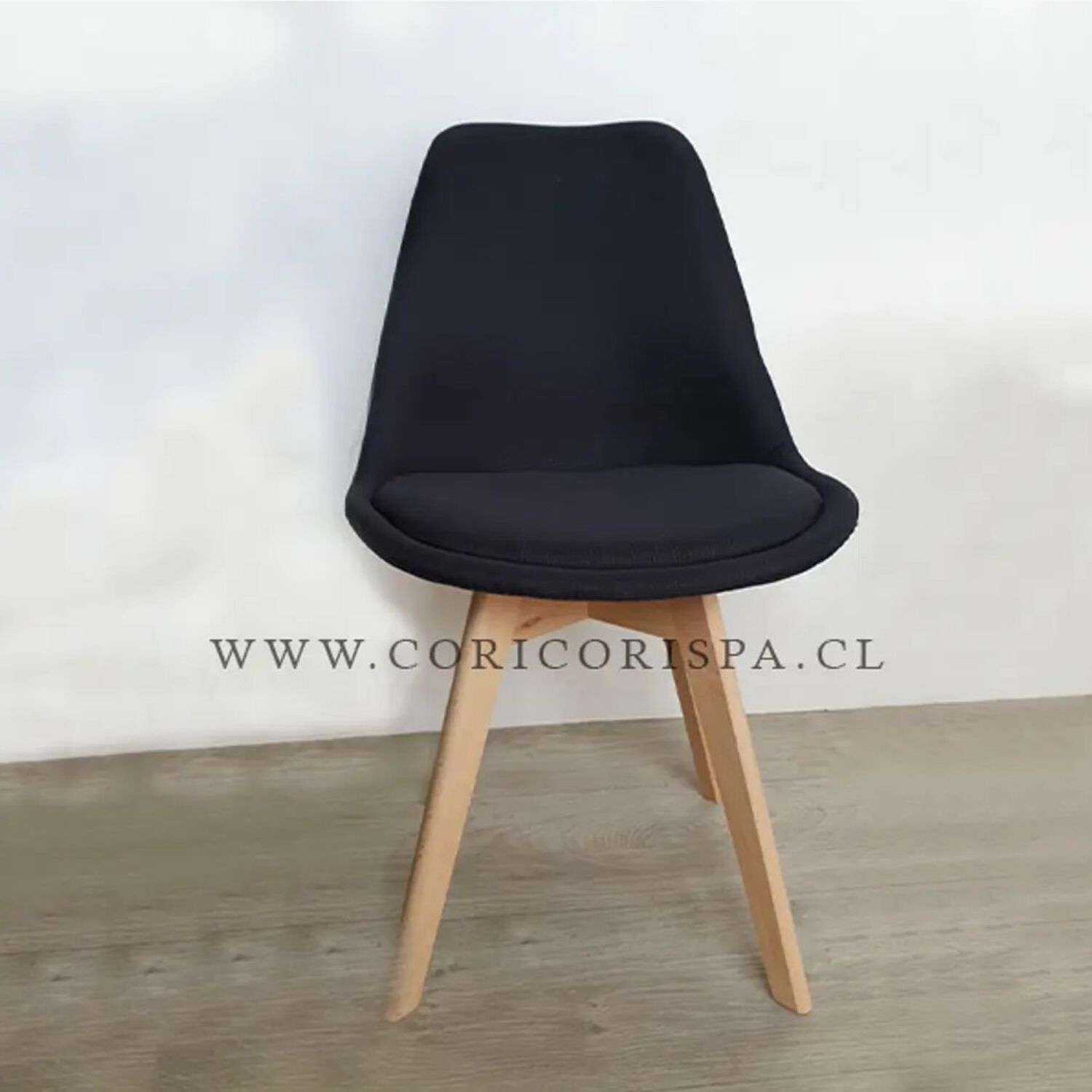 Silla Tulip Lino Negro image number 2.0