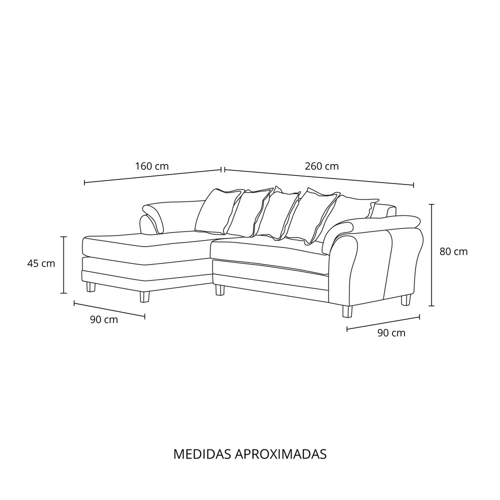 Sof&aacute; Seccional Izquierdo Living Factory Mustang / 4 Cuerpos image number 8.0