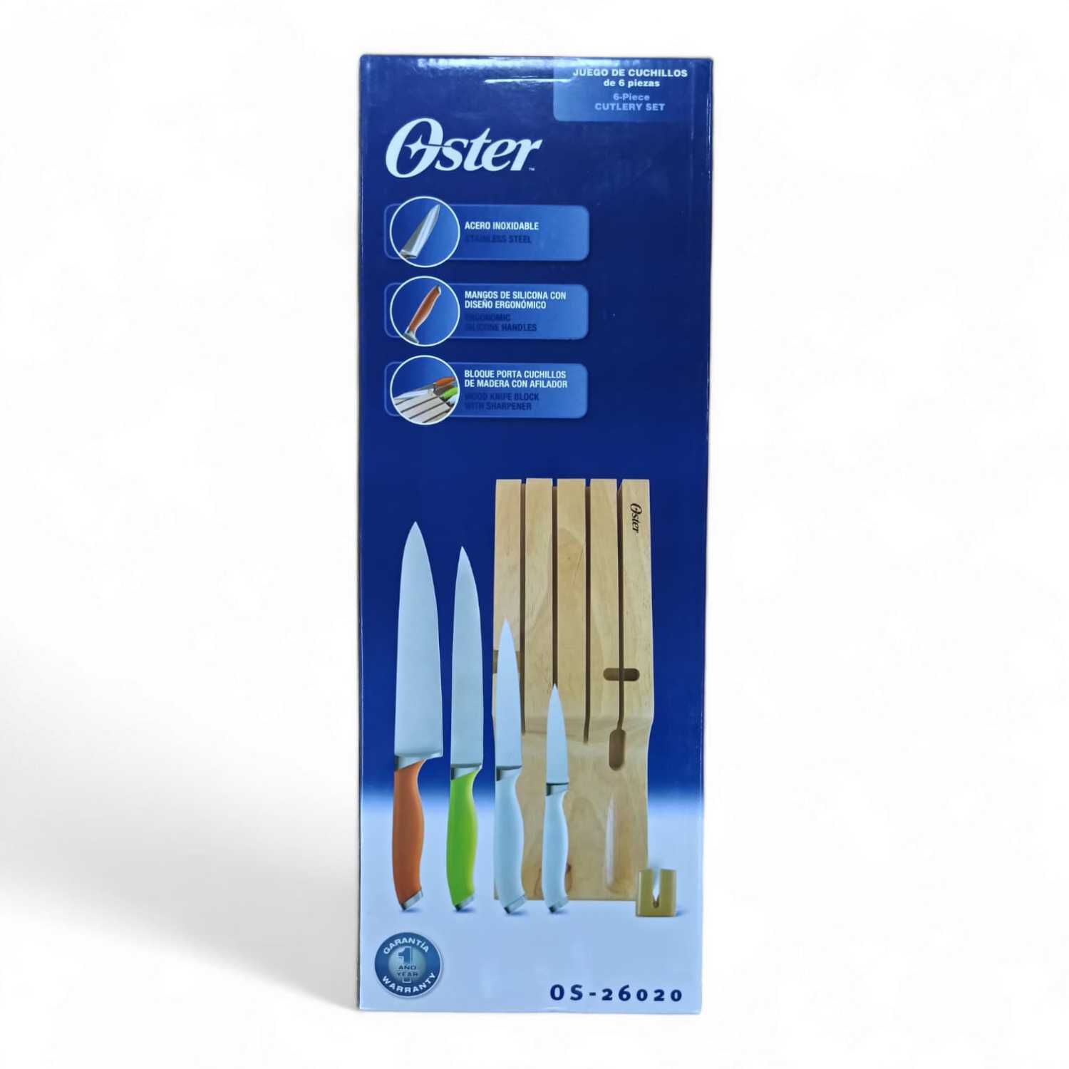 Set Cuchillos Mango Silicona 5 Piezas Chef - Oster image number 3.0