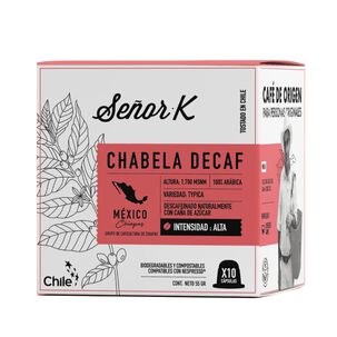 Cápsulas Nespresso Mexico Chabela Descaf X10 Café Señor K