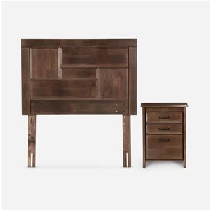 Bed Boxet Rosen Upline / 1.5 Plazas / Base Normal + Set De Maderas Dolce