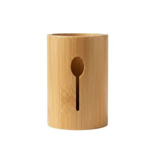 Organizador Cubiertos Madera Bambu Porta Servicios 13cm