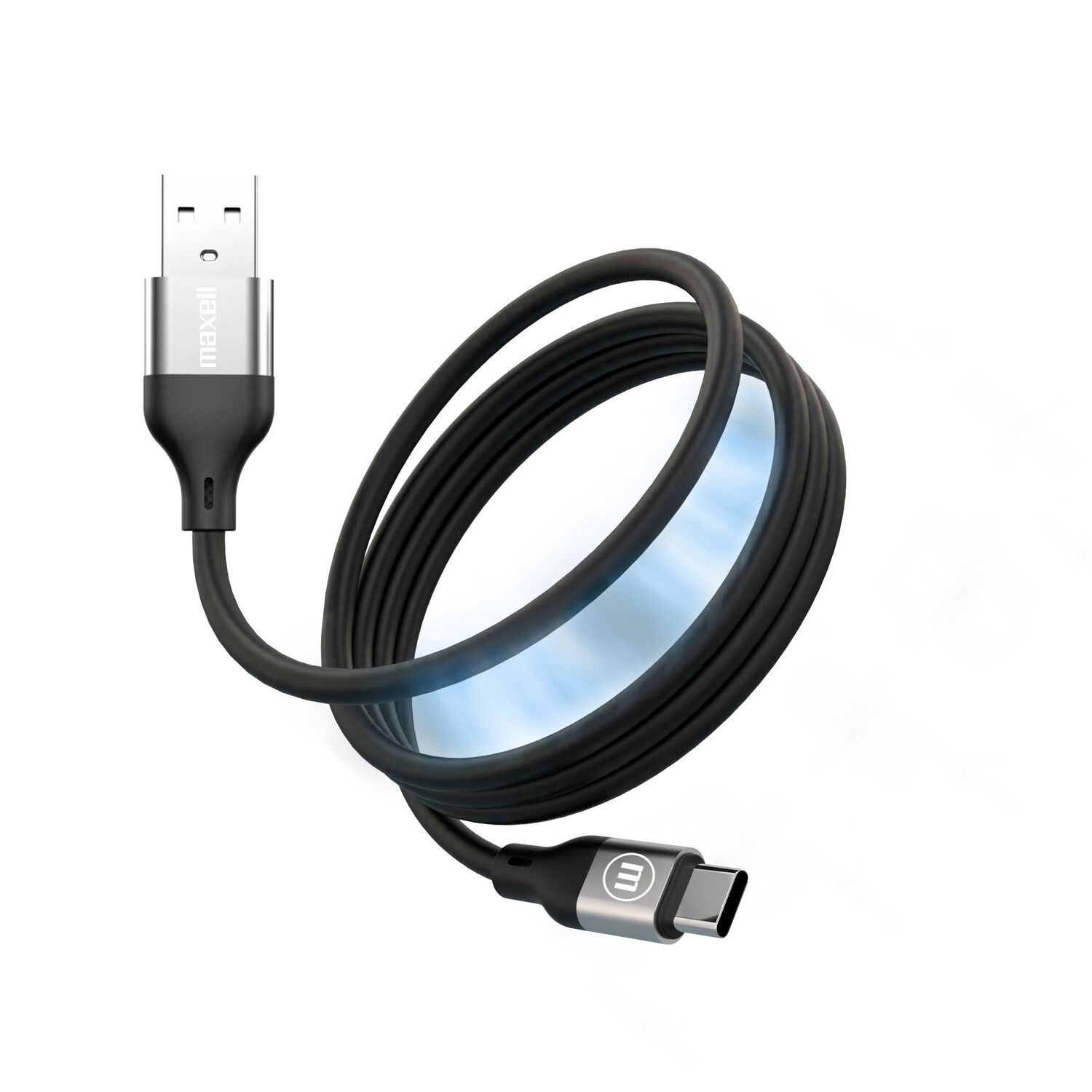 Cable Magn&eacute;tico 60w Usb A Usb C Maxell 1.2 Metros Carga R&aacute;pida Negro image number 0.0