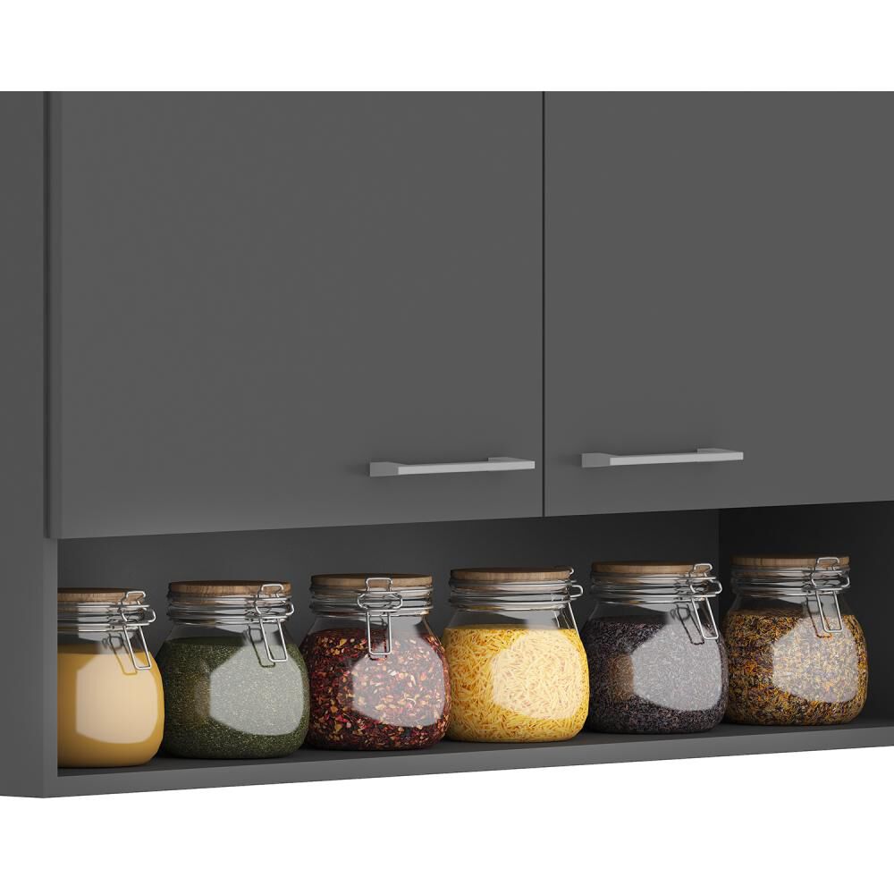 Mueble De Cocina Aereo Evandro Vekkahome Grafito 105 Cm image number 2.0
