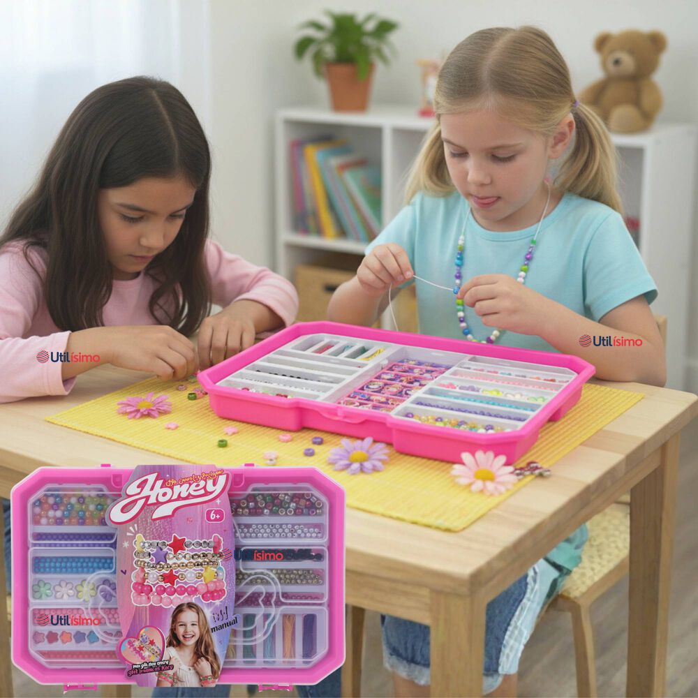 Set De Mostacillas Juguete Para Armar Crear Pulseras Y Collares image number 0.0