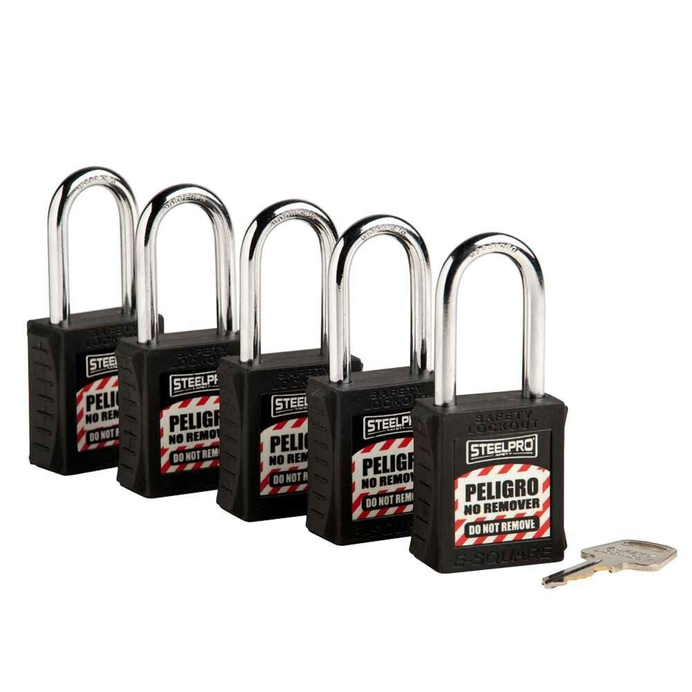 Kit De 5 Candados Mk Steelpro X10 Negro image number 0.0