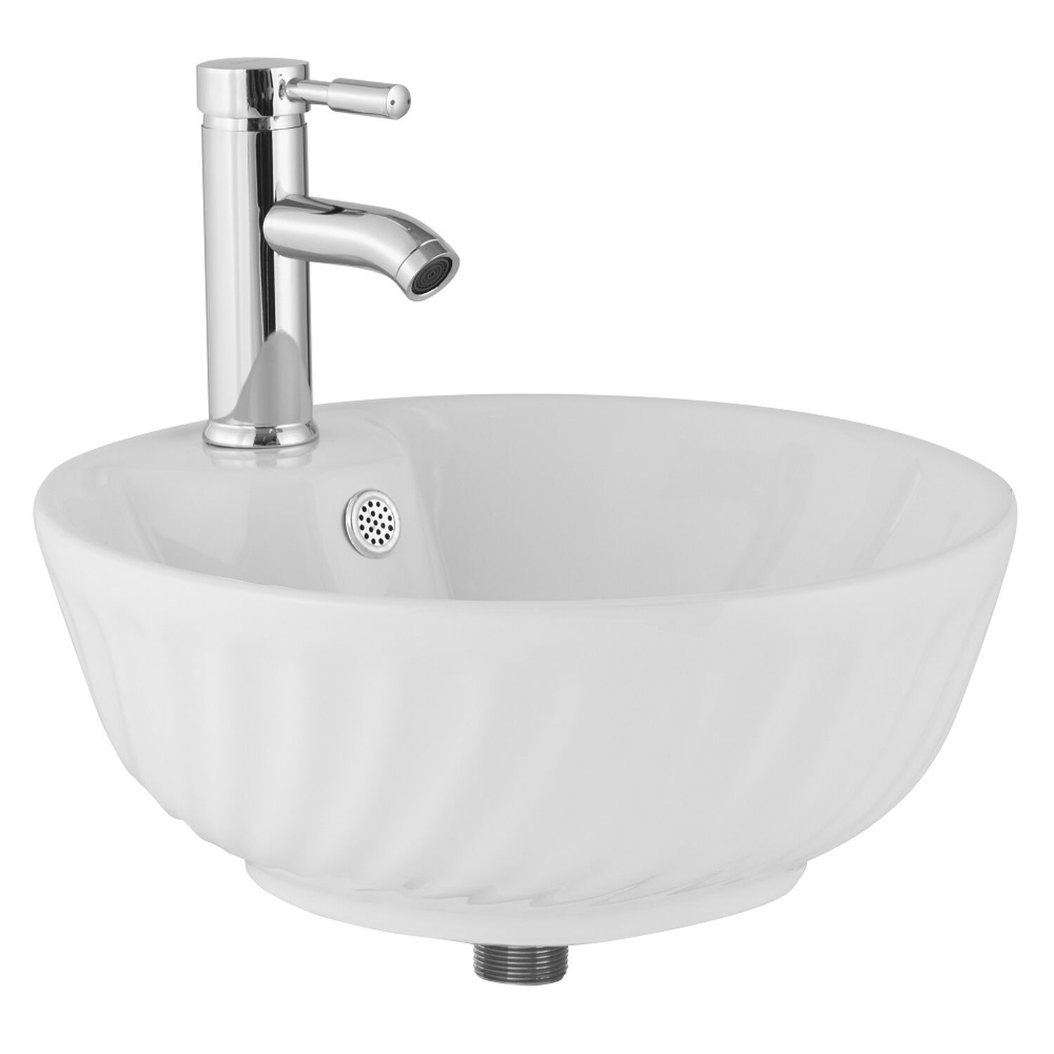 Lavamanos Sobreponer Domsa Slc629 Blanco 40x40x16 Cm image number 2.0