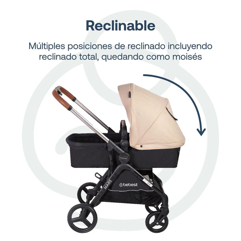 Coche Cuna Travel System Mars Lx Beige image number 7.0