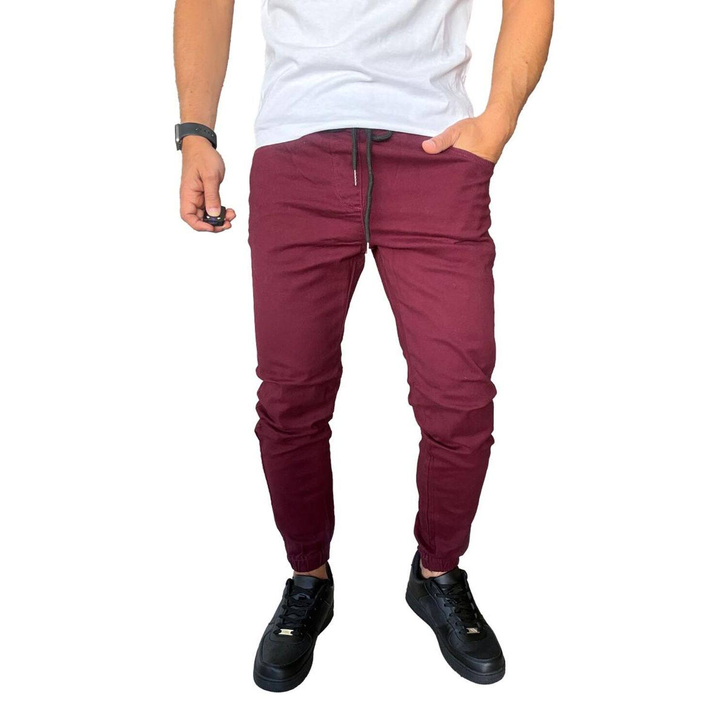 Jogger Mosaico Pantal&oacute;n Slim Fit Elasticado Colores image number 18.0