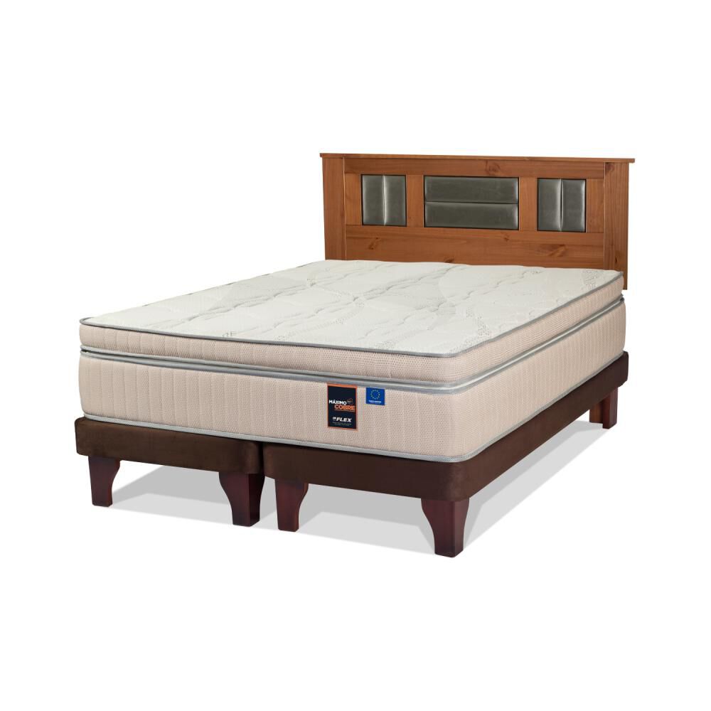 Cama Europea Flex Maximo Cobre / 2 Plazas / Base Dividida + Respaldo image number 0.0