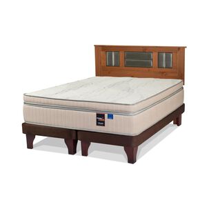Cama Europea Flex Maximo Cobre / 2 Plazas / Base Dividida + Respaldo