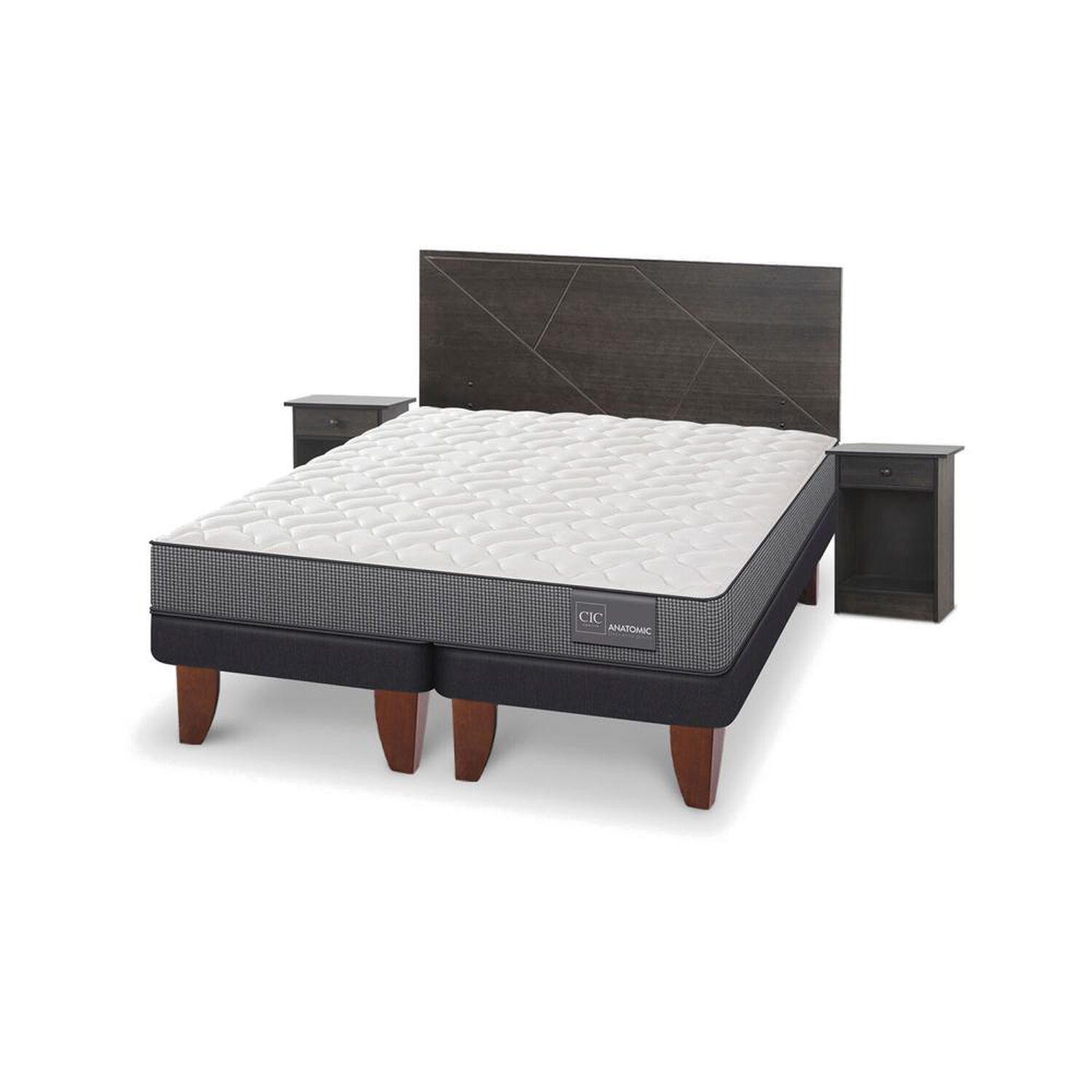 Cama Europea Cic Anatomic / King / Base Dividida + Set De Maderas image number 3.0
