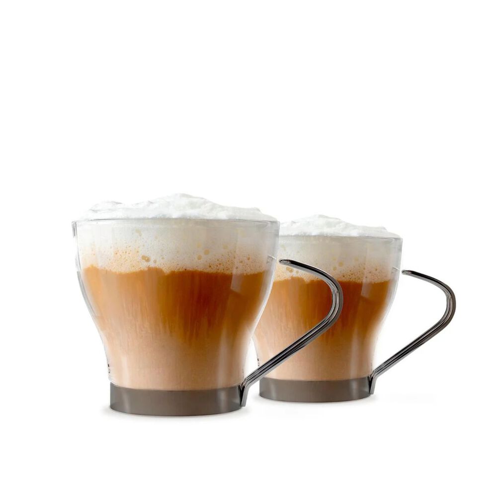 Set 6 Piezas Tazas Capuccino 100ml Asa Metalica Templada image number 0.0
