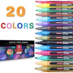 L&aacute;pices Acr&iacute;licos Marcadores 20 Colores Acrylic Paint Marker