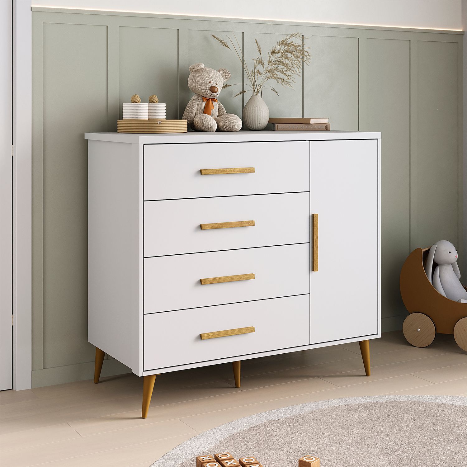 Comoda Di Poretti Design Kids / 1 Puerta / 4 Cajones image number 3.0