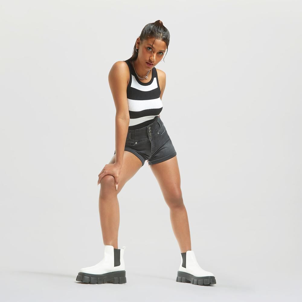 Short Pretina Ancha Tiro Alto Regular Mujer Rolly Go image number 1.0