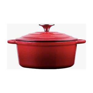 Olla Hierro Redonda Roja