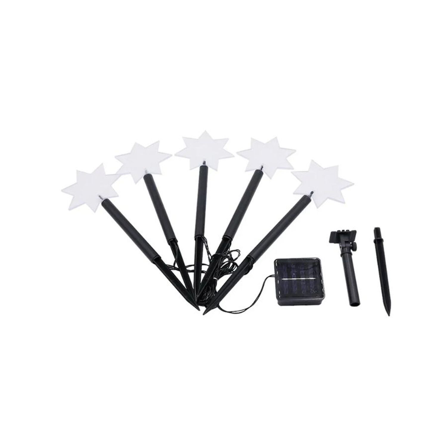 Pack 5 Estacas Luces Solares De Estrellas Para Exteriores image number 0.0