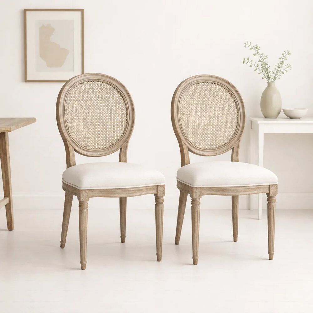 Pack De 2 Sillas De Comedor Madera Acolchada Luis Xv image number 1.0