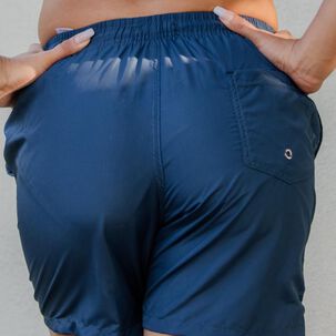 Short Largo Azul Marino Mujer