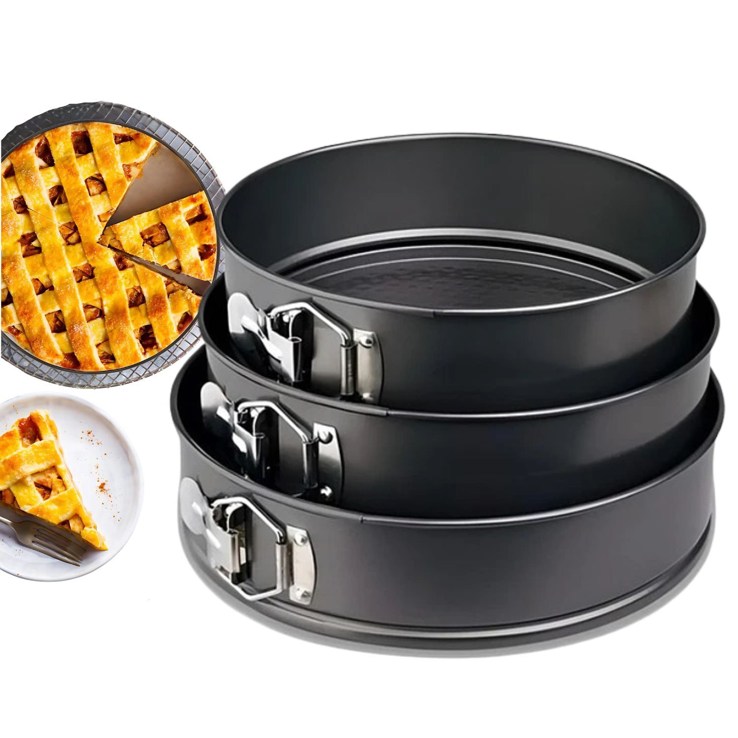 Set 3 Moldes Redondos Reposter&iacute;a Torta Antiadherente image number 0.0