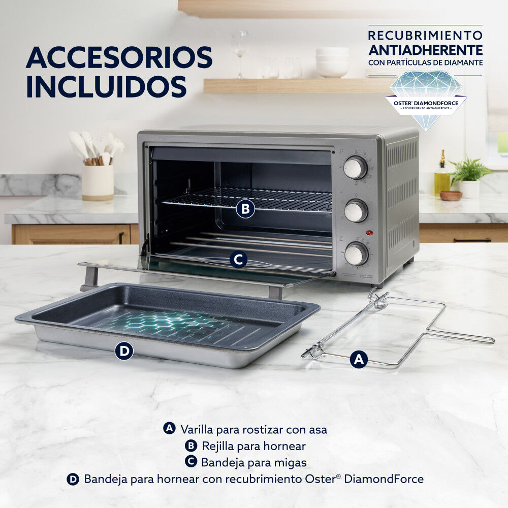 Horno Con Rotisserie Oster 60 Lt Manual Tssttv60mns image number 4.0
