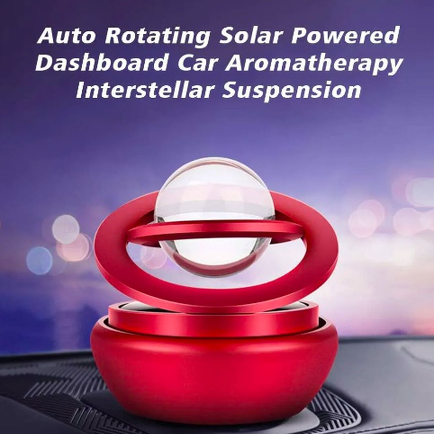 Ambientador Auto Solar Est&eacute;tico Rojo image number 2.0