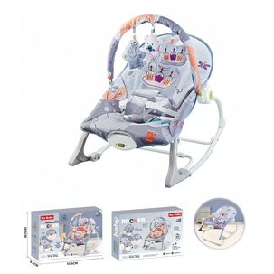 Silla Nido Mecedora Con Vibraci&oacute;n Y Melod&iacute;a Gris Lubabycas