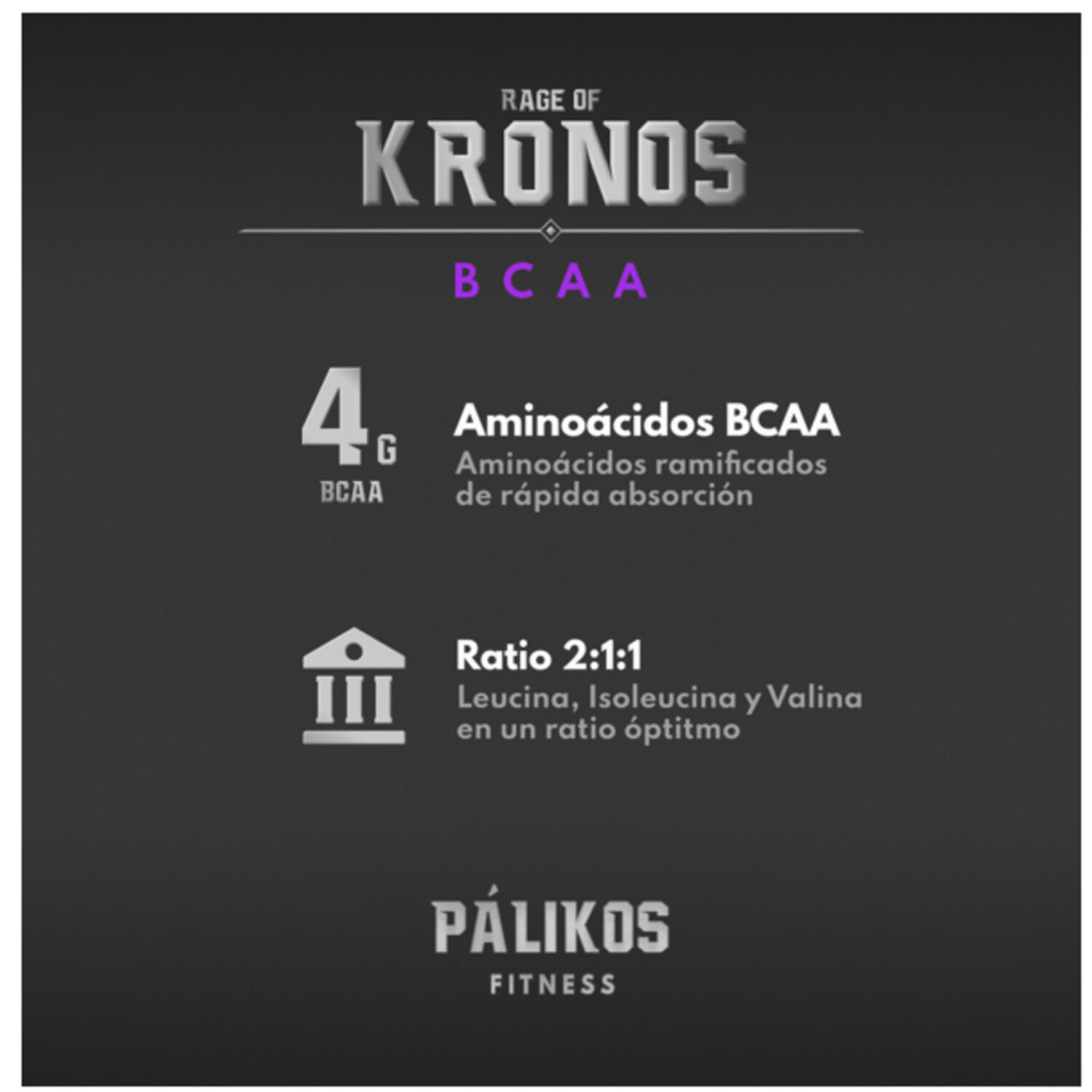 Creatina Apolo 300g Y Bcaa Kronos Sabor Uva 300g image number 2.0