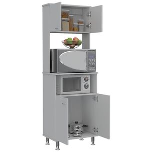 Mueble Microondas 4 Puertas Fm-011b Blanco