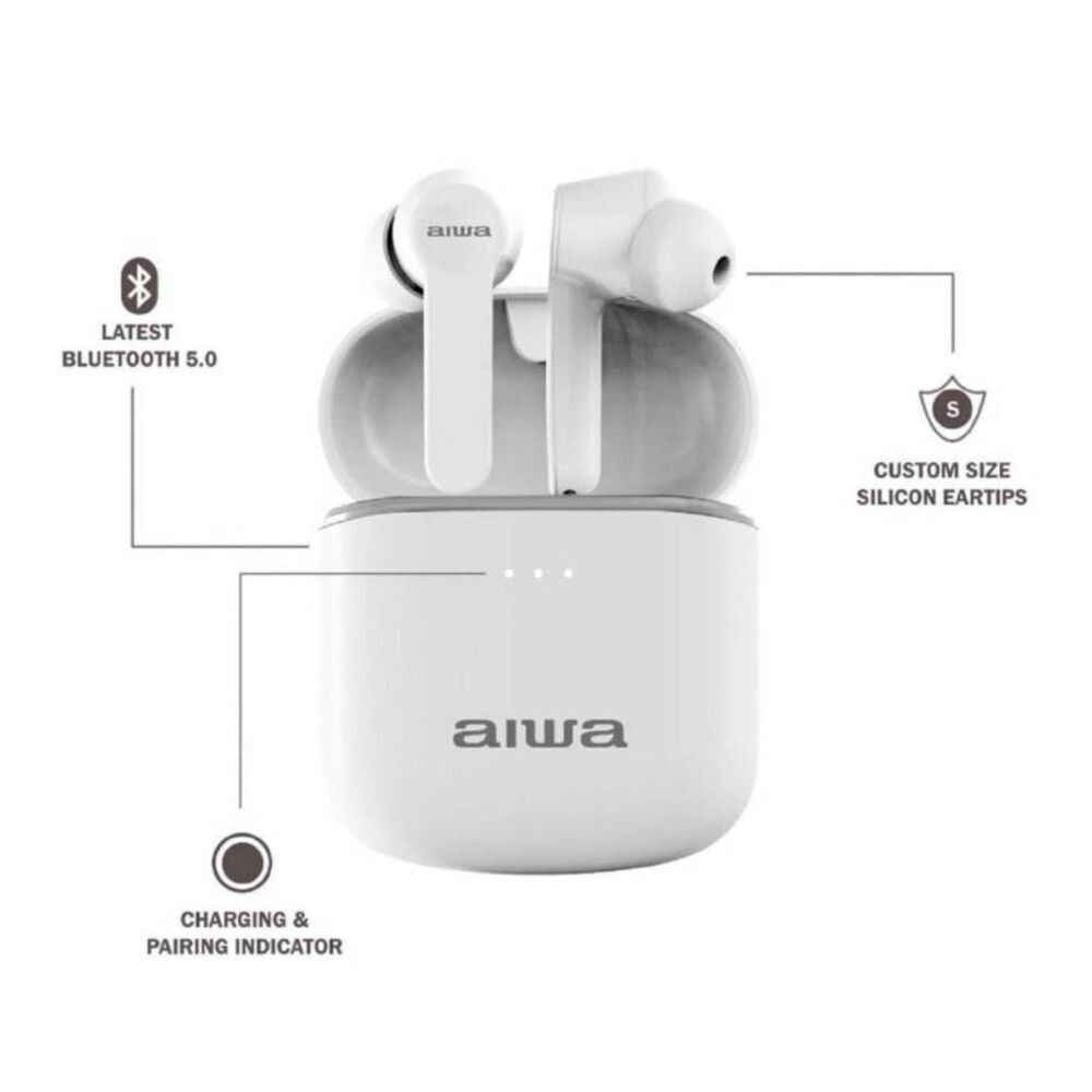 Audifonos Bluetooth Recargables Tws Inear Blanco Aw8 image number 3.0