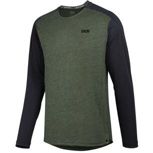 Jersey Ixs Manga Larga Infantil Jr Flow X Oliva Negro Km