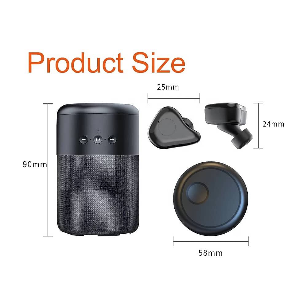 Parlante Bluetooth 2 En 1 Con Audifonos image number 1.0